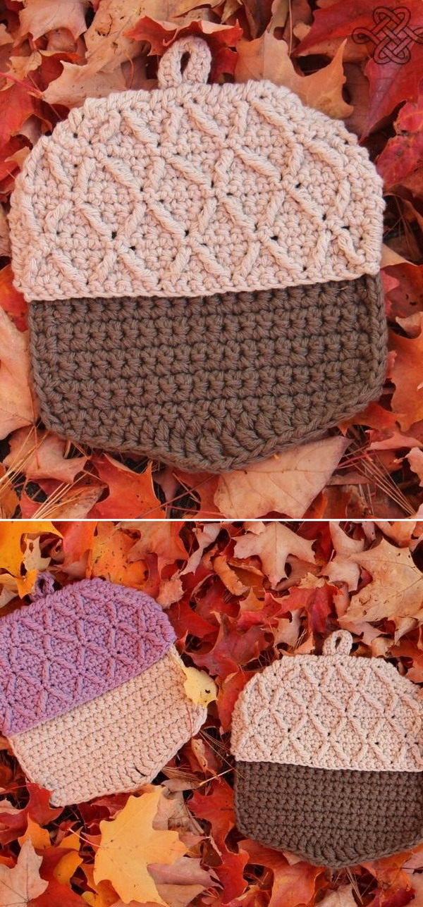 Autumn Acorn Hot Pads