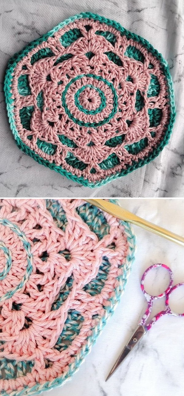 Trivet In Bloom Free Crochet Pattern