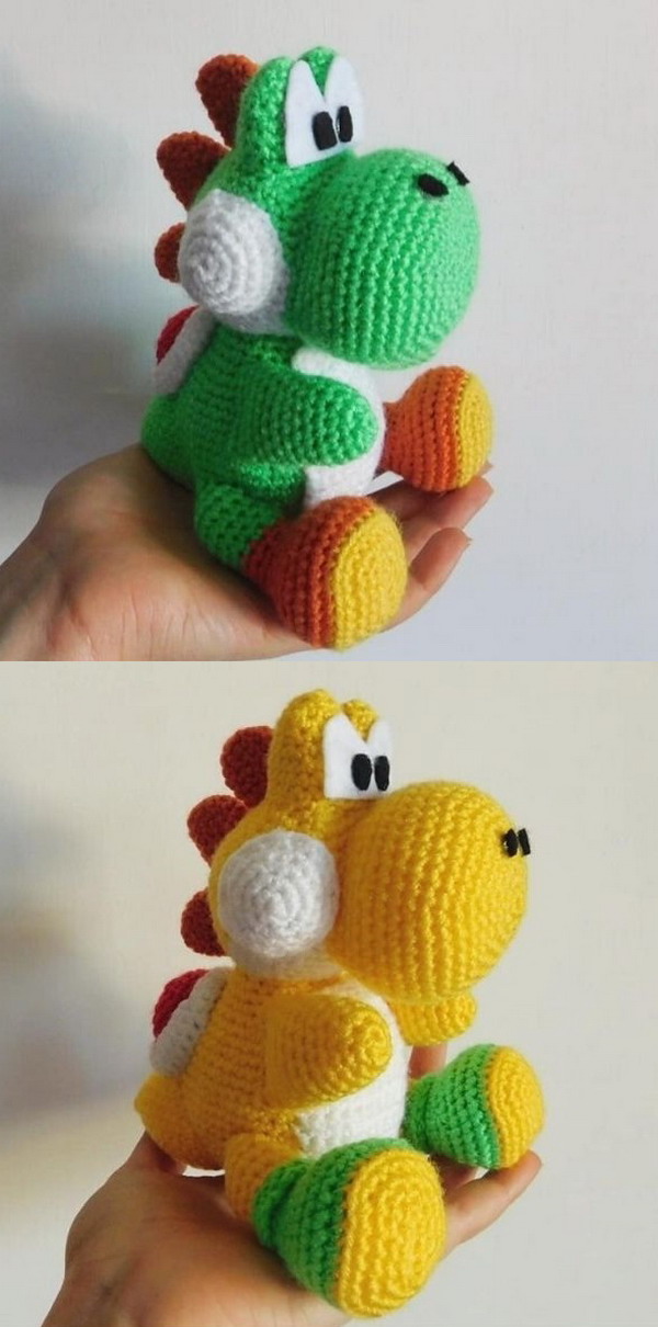 Yoshi Amigurumi Free Crochet Pattern