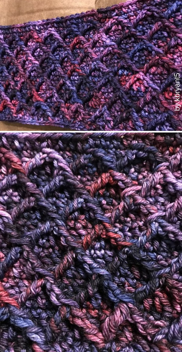Diamond Crochet Cowl Free Crochet Pattern