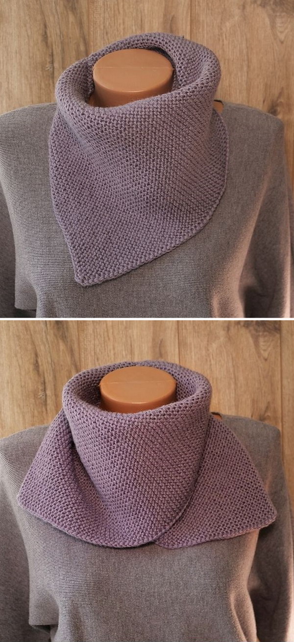Snood easy rectangular Free Knitting Pattern