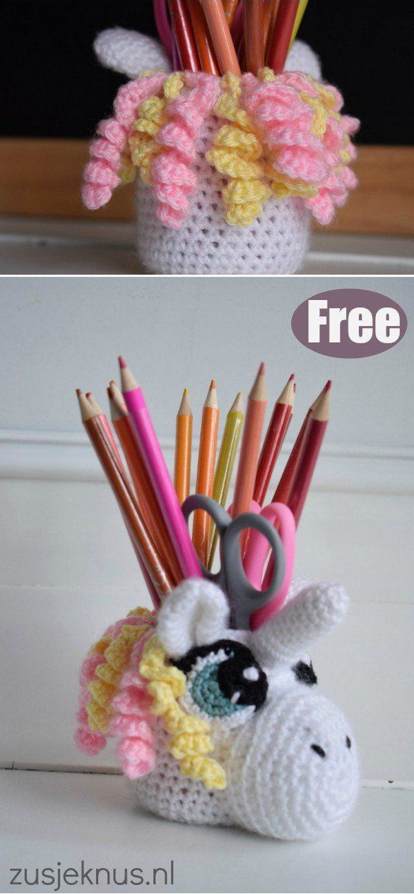 Unicorn jar cover Free Crochet Pattern