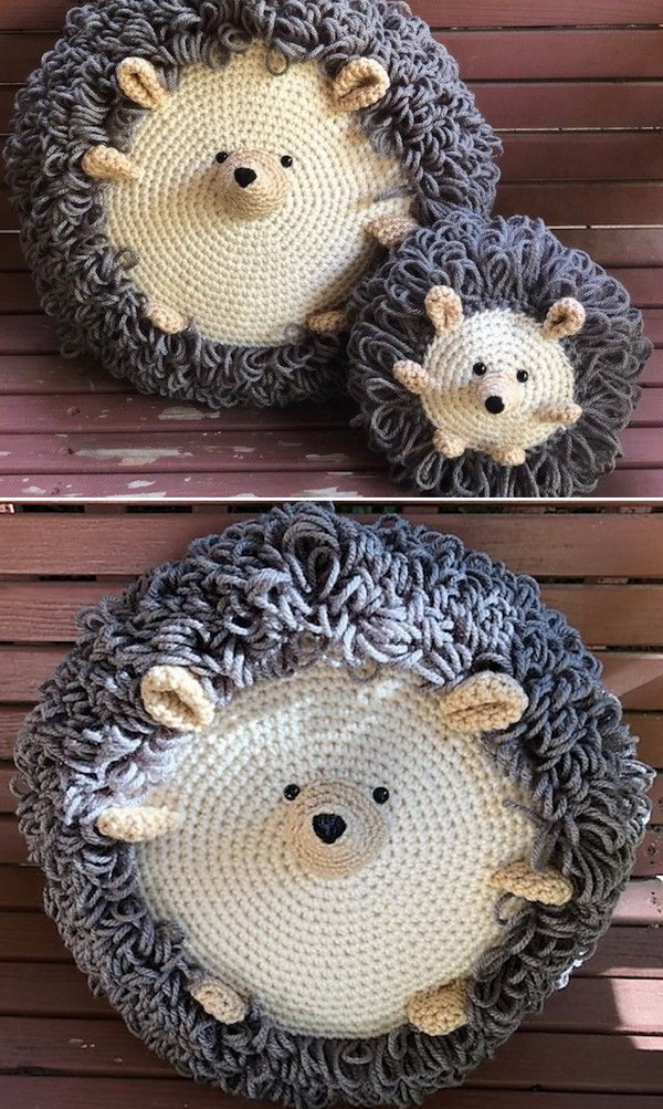 Hedgehog Pillow Crochet Pattern