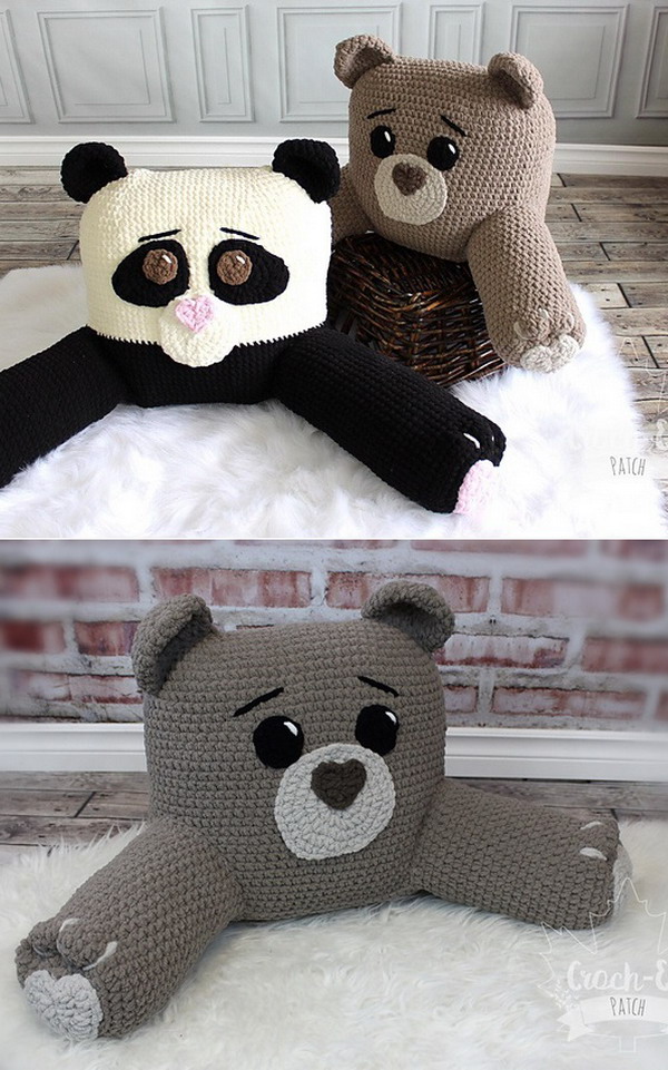 Back Pillow: Bear/Panda Crochet Pattern