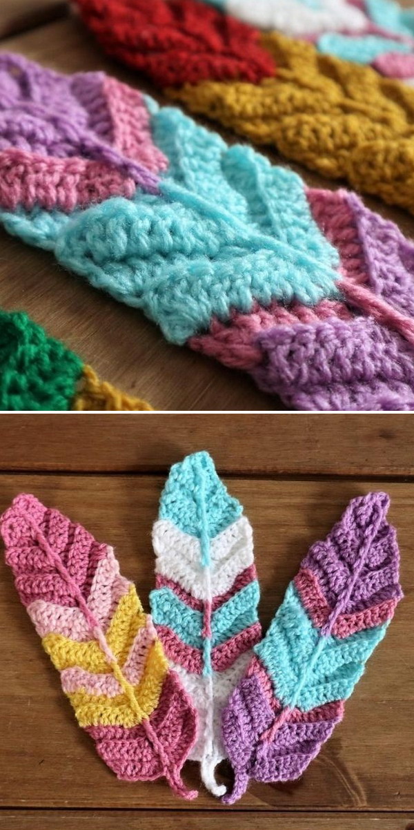 Crochet Feathers Free Pattern