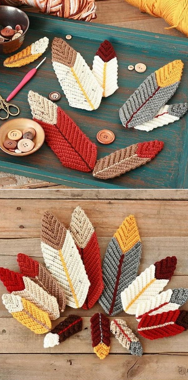 Ridged Feathers Free Crochet Pattern