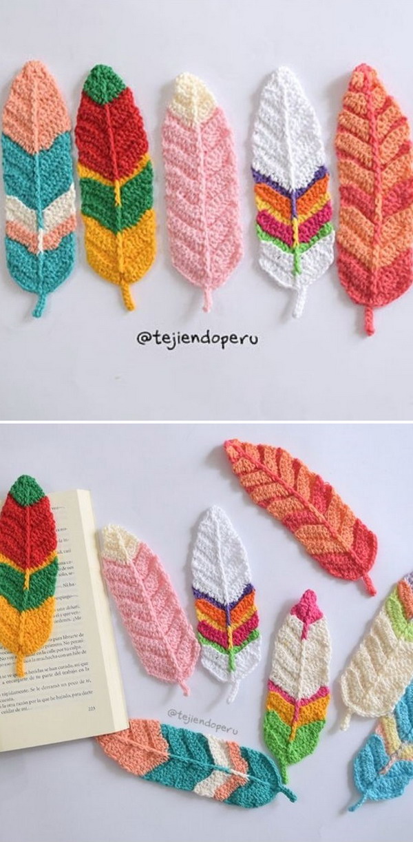 Plumas reversibles Free Crochet Pattern