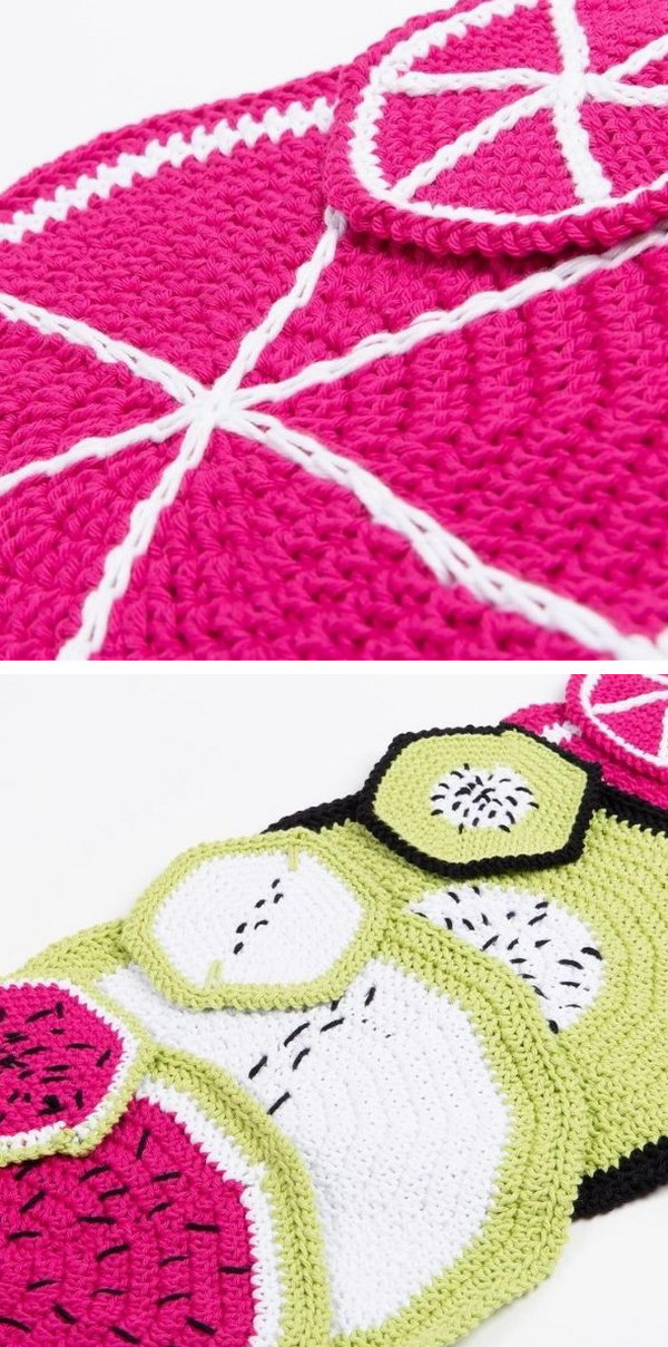 Fruit Place Settings Home Accessories Free Crochet Pattern