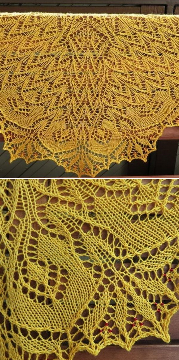 Golden Orchids Free Knitting Pattern