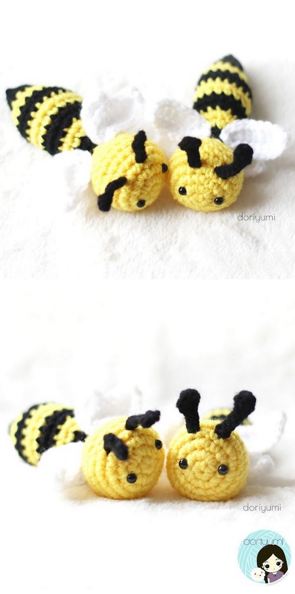 The Bee-utiful Bees Free Crochet Pattern
