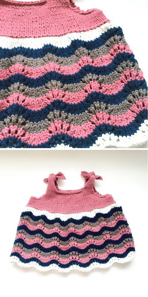 Child’s Glamour Dress Free Knitting Pattern