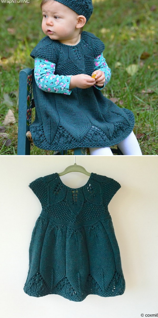 Eli Baby Knitted Baby Dress Free Knitting Pattern