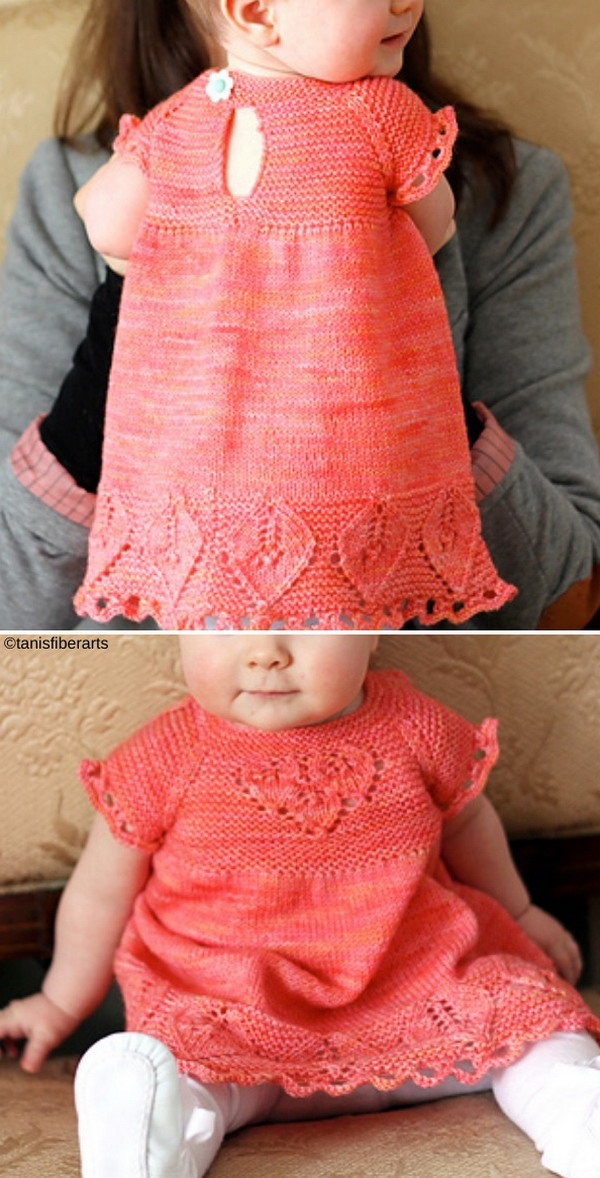 Sproutlette Knitted Baby Dress Free Pattern
