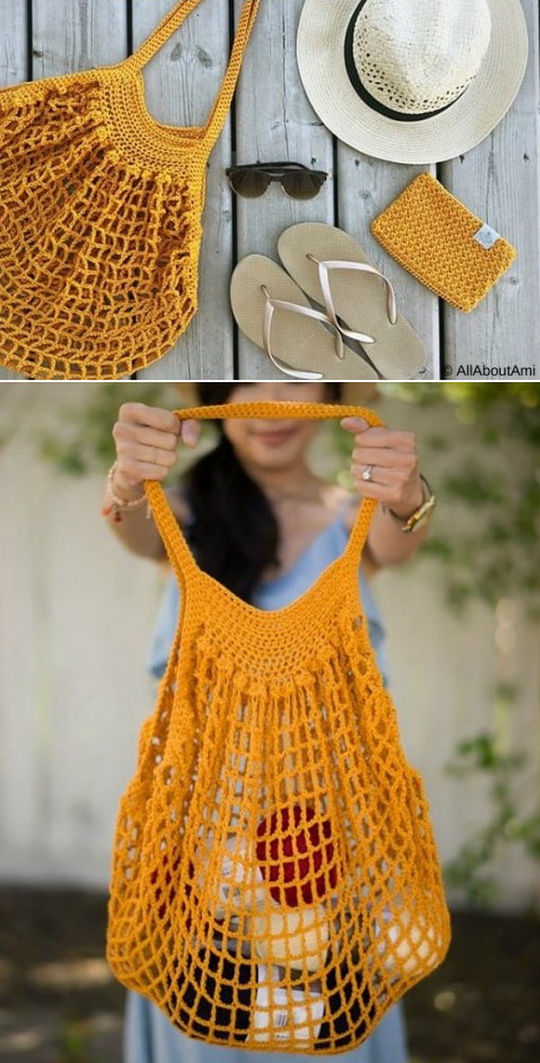French Market Bag by All About Ami Free Crochet Pattern