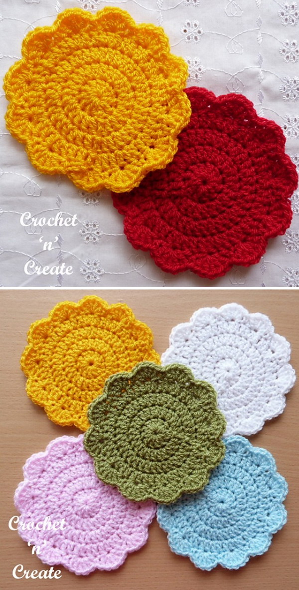 Circular Coaster Free Crochet Pattern