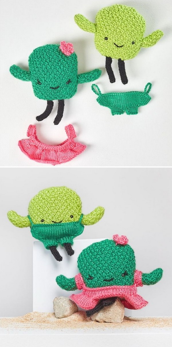 Prickles and Pear Cactus Toys Free Knitting Pattern