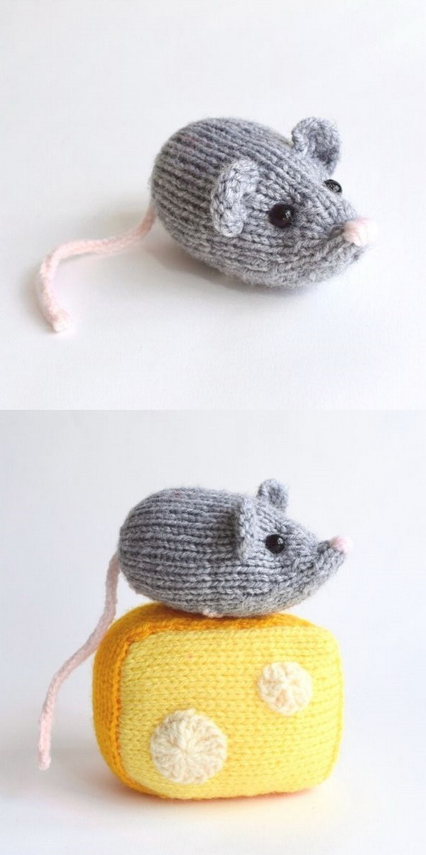 Nibbles the Mouse Free Knitting Pattern