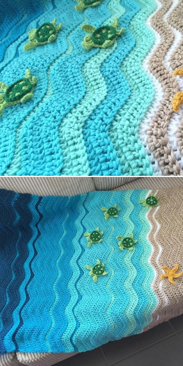 Baby Sea Turtle Blanket Free Crochet Pattern