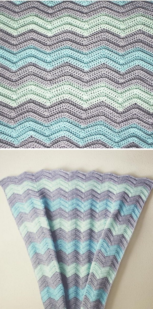 Mint Chevrons Free Crochet Pattern