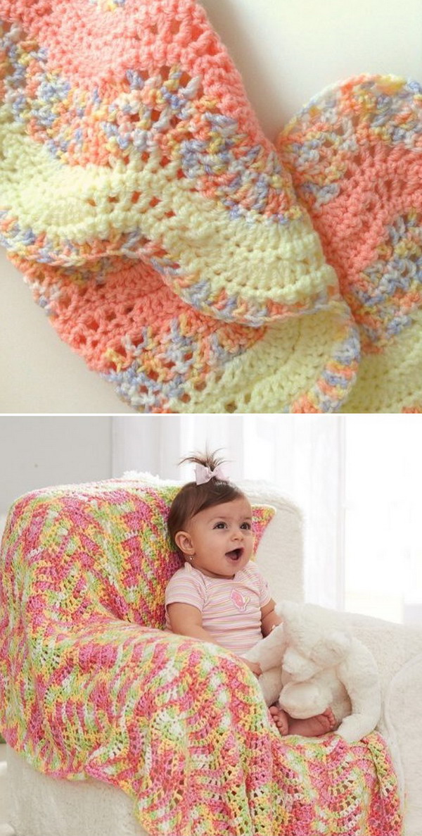 Baby Waves Blanket Free Crochet Pattern