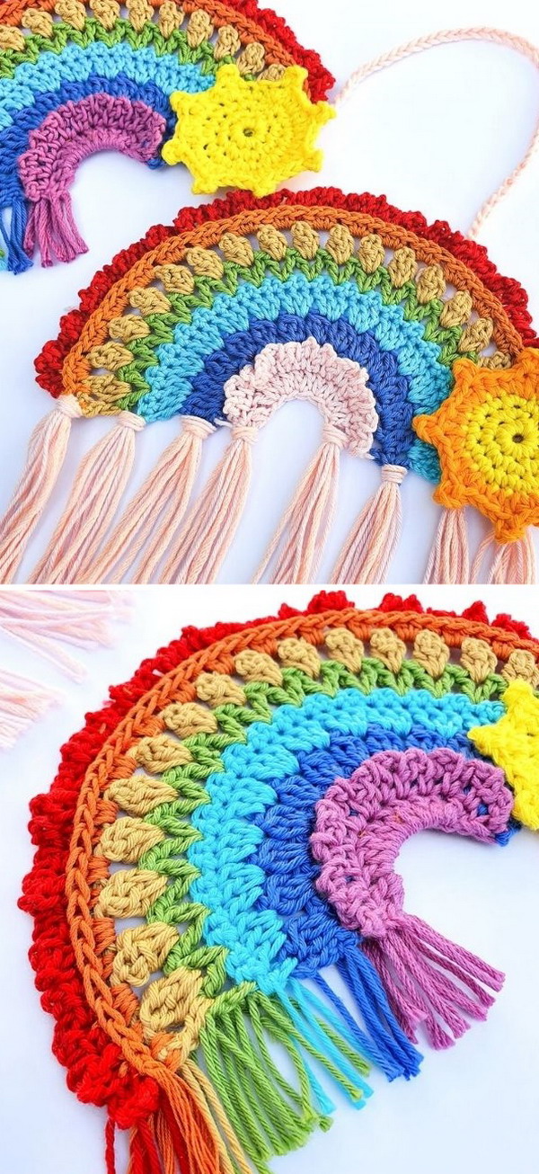 Boho Crochet Rainbow Free Crochet Pattern