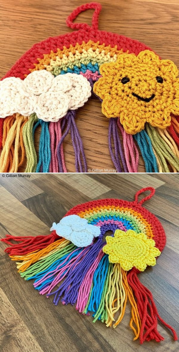 Hanging Rainbow Free Crochet Pattern