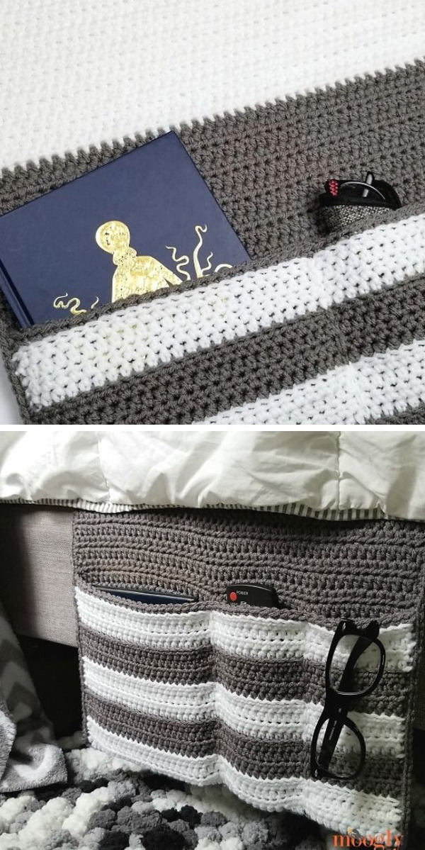 Cozy Couch and Bedside Crochet Organizer Caddy