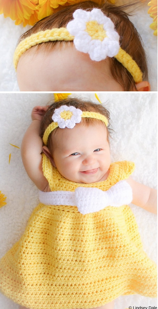 Simply Spring Baby Dress Free Crochet Pattern