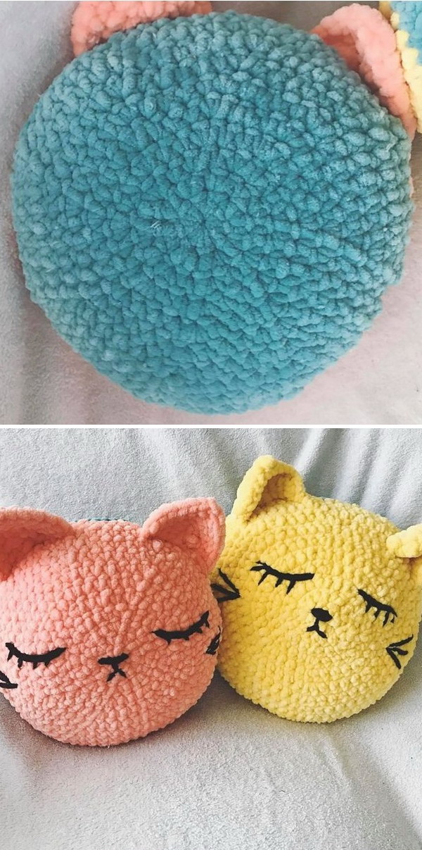 Cat Pillows Free Crochet Pattern