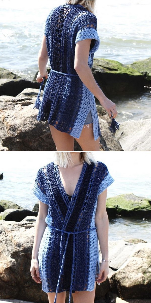 Arverne Beach Robe Free Crochet Pattern » Weave Crochet