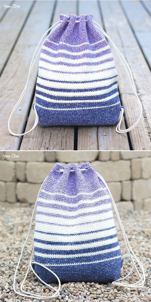 Fading Stripes Bag Free Crochet Pattern