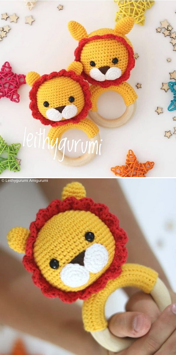 Leon Baby Rattle Free Crochet Pattern