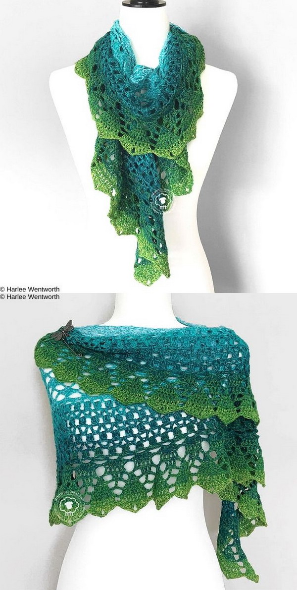 Marina Shawl Free Crochet Pattern