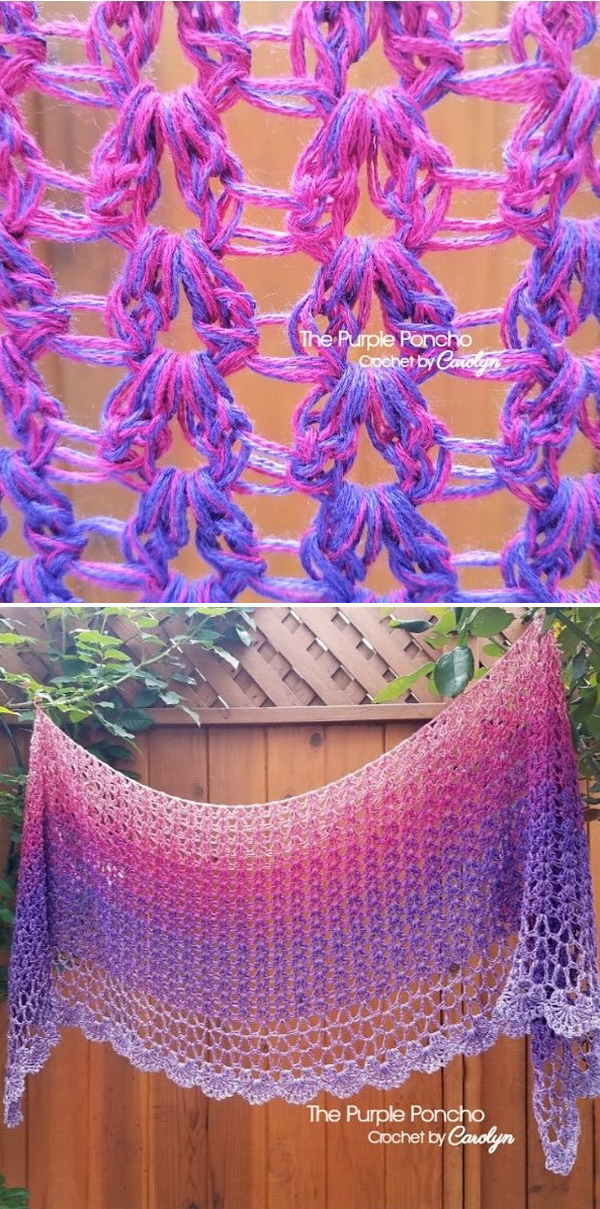 Zen Garden Shawls Free Crochet Pattern