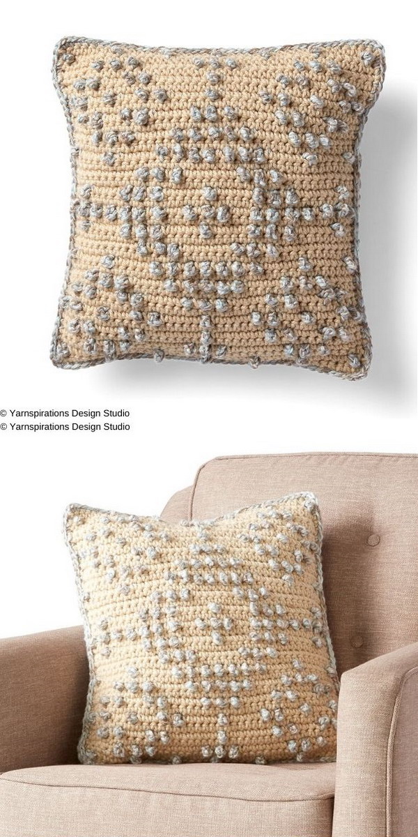 Texturific Twist Pillow Free Crochet Pattern