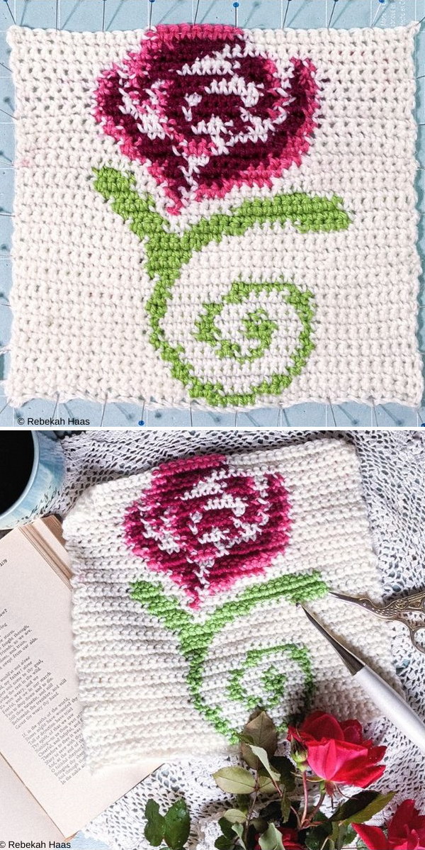 Grandiflora Tapestry Square Free Crochet Pattern