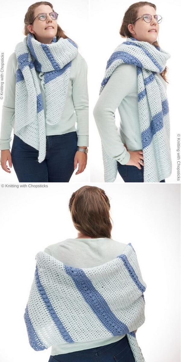 Poudreuse Wrap Free Crochet Pattern