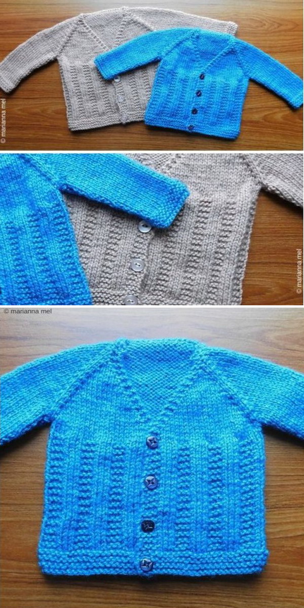 BEN Baby Cardigan Jacket Free Knitting Pattern