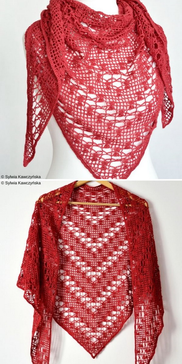 Sarin Lace Shawl Free Crochet Pattern