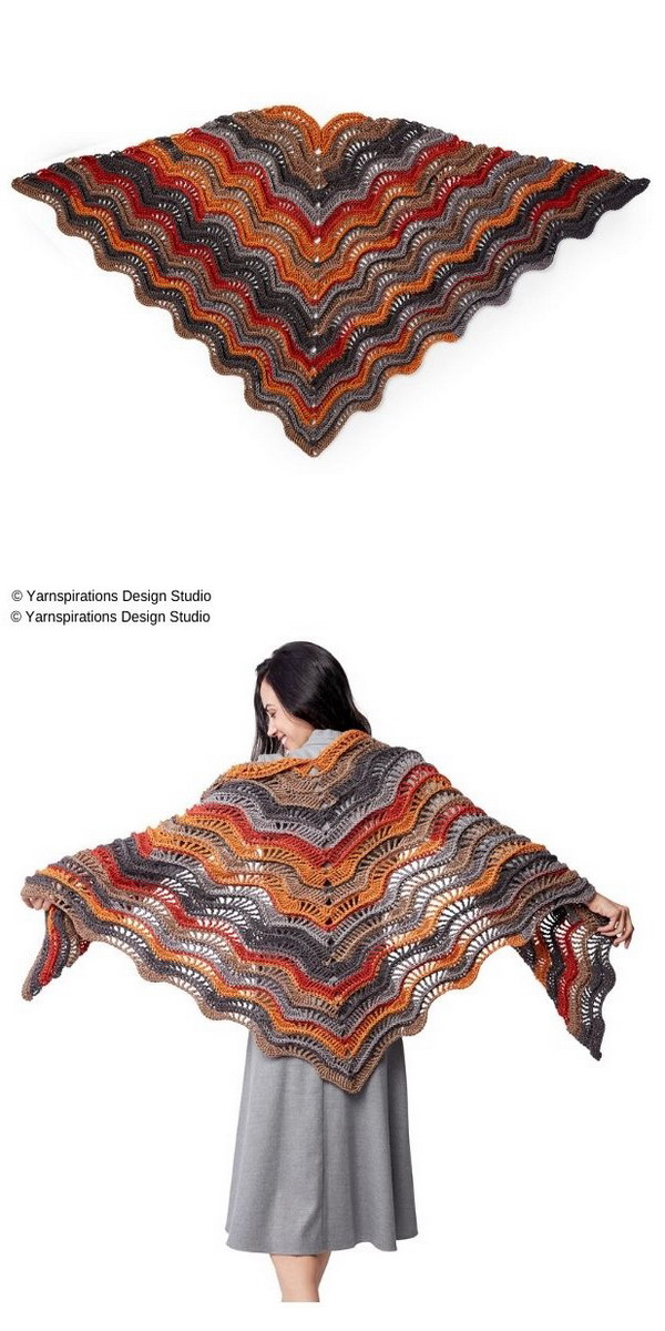 Lacy Shawl Free Crochet Pattern