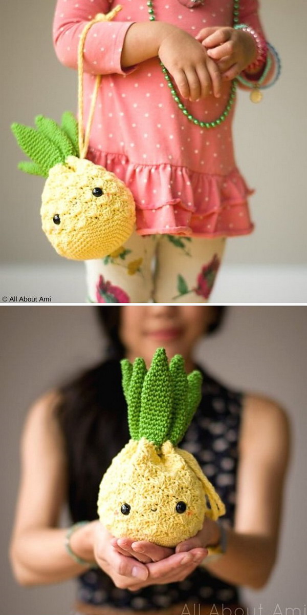 Amigurumi Pineapple Purse Free Crochet Pattern