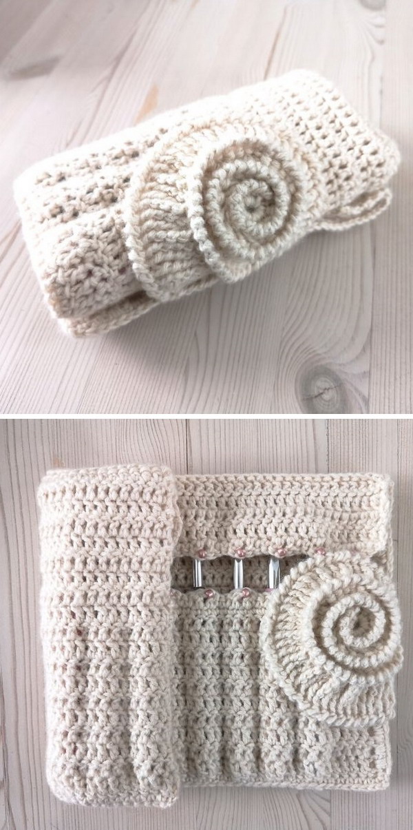 Ammonite Crochet Hook Roll