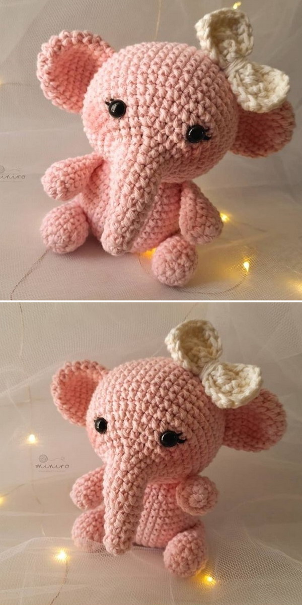 Pink Crochet Elephant Pattern