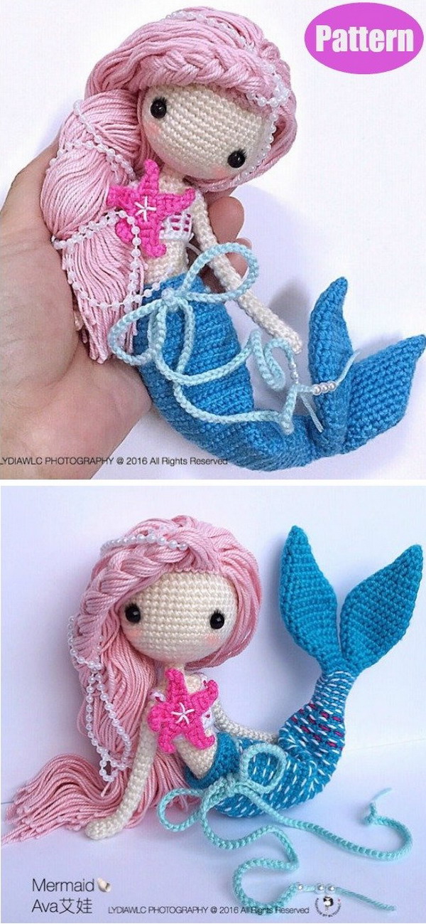 Amigurumi Mermaid Doll Crochet Pattern