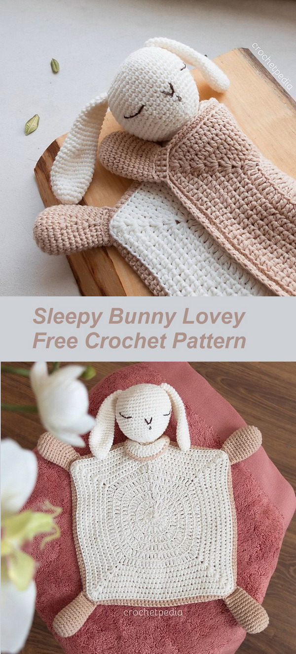 Sleepy Bunny Lovey Free Crochet Pattern
