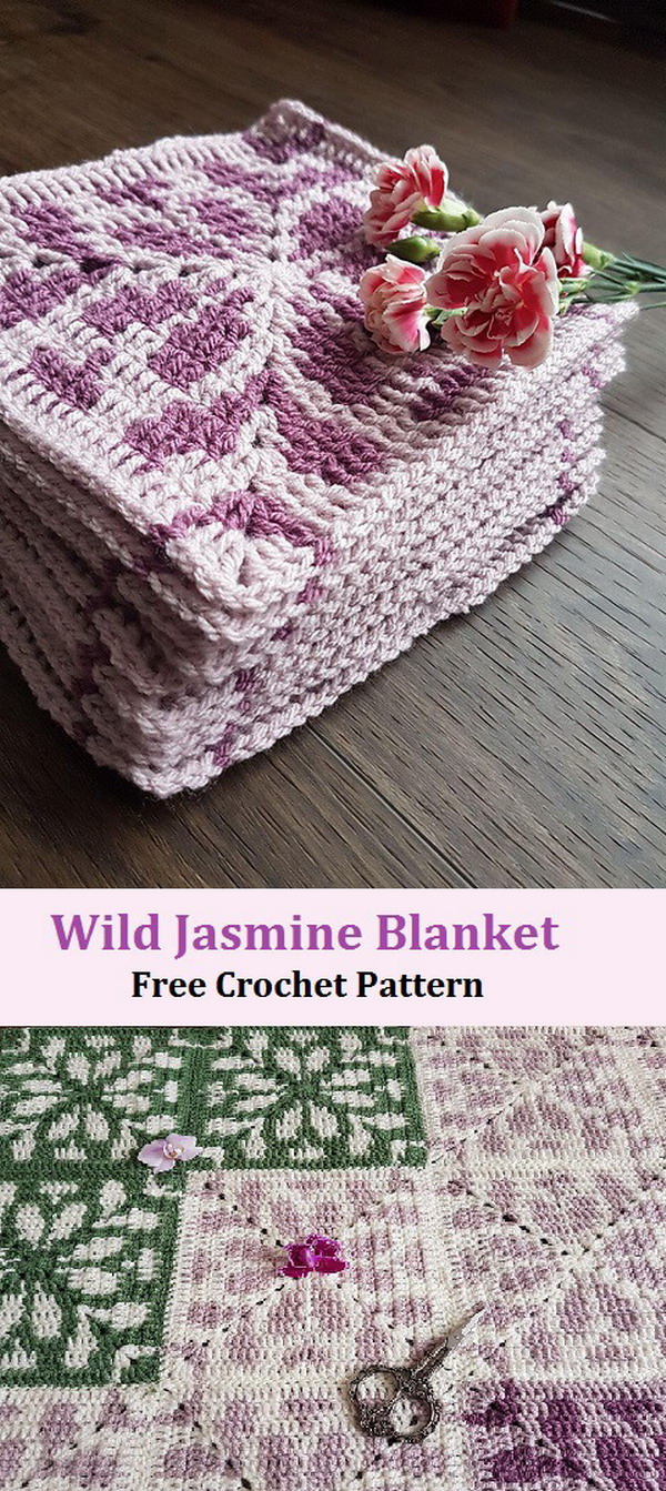 Wild Jasmine Blanket Free Crochet Pattern