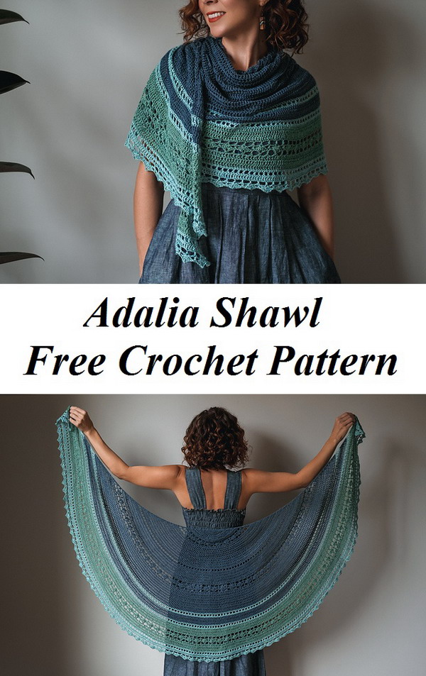 Adalia Shawl Free Crochet Pattern
