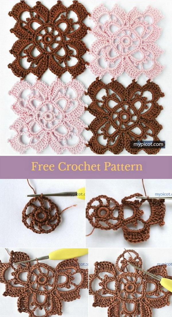 Free Crochet Pattern Lacy Granny Square