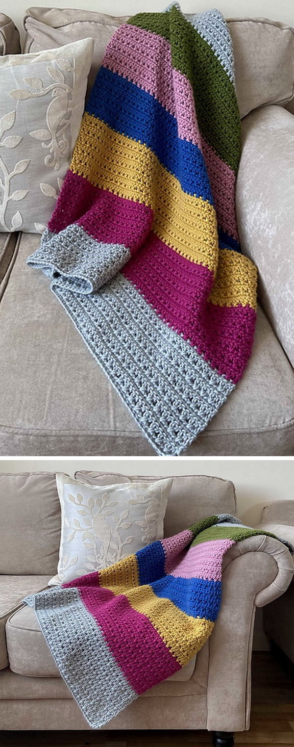 Cottage Blanket Free Crochet Pattern