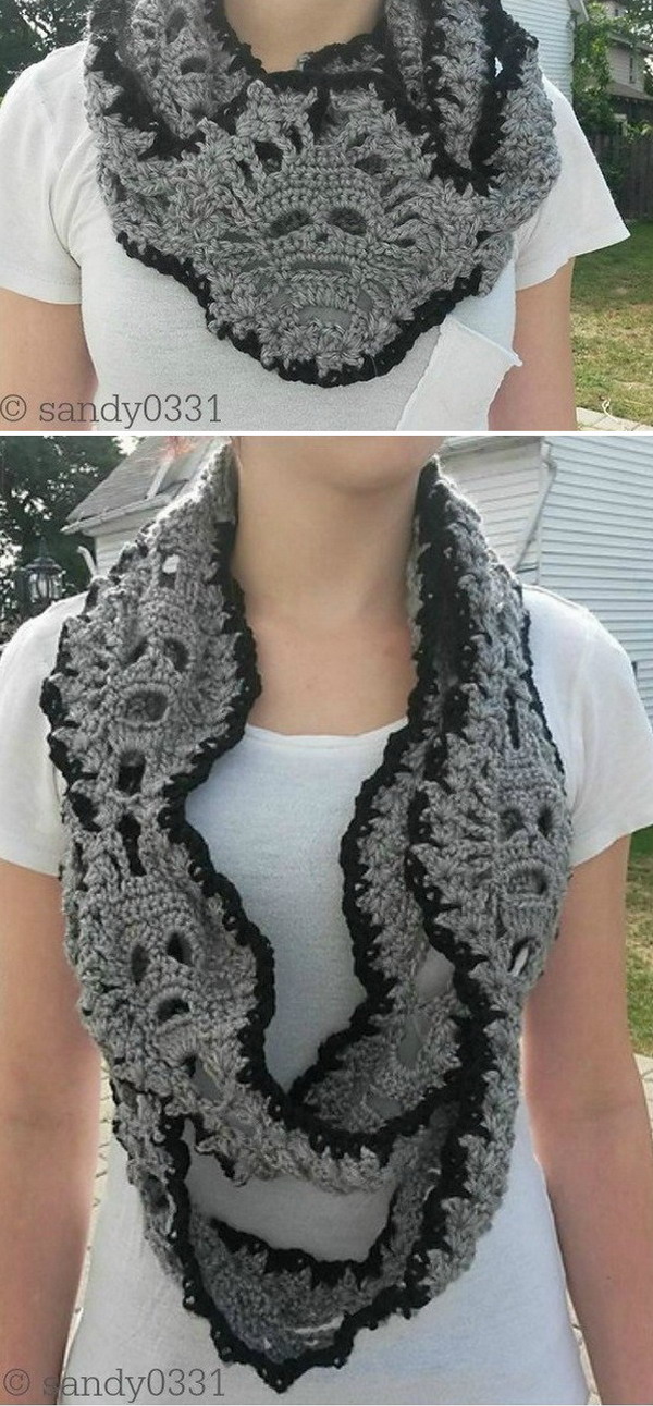 Lost in Time Triangle Shawl Free Crochet Pattern » Weave Crochet